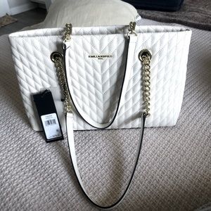 S🅾️LD - NWT Karl Lagerfeld Paris Leather Tote Bag